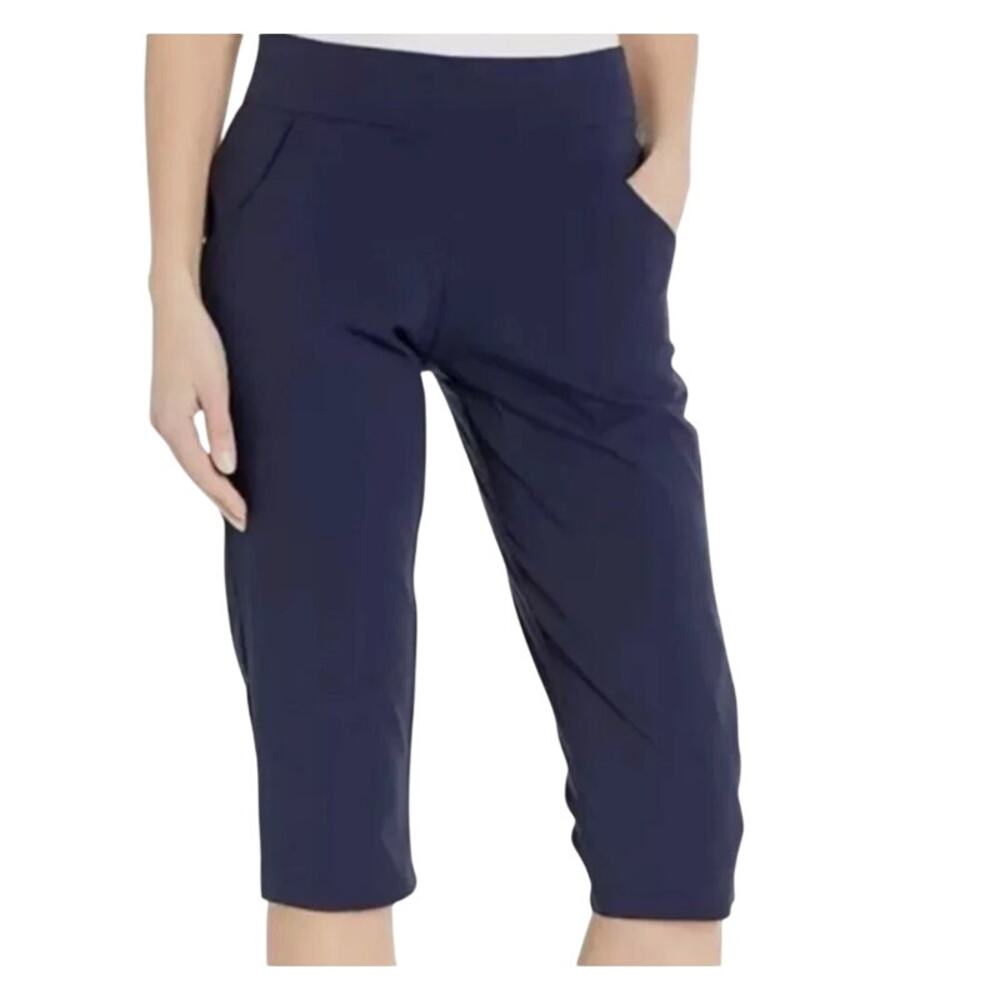 Columbia Women's Dark Nocturnal Anytime Casual Active Fit Pull On Capri  Small